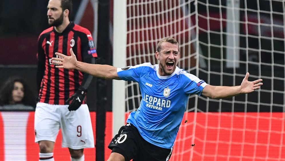 Dudelange slavi pogodak Milanu na San Siru (Foto: AFP)