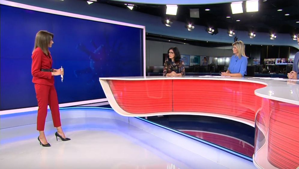 Profesorica Andrea Ambriović Ristov s Instituta Ruđer Bošković u studiju Dnevnika Nove TV - 1