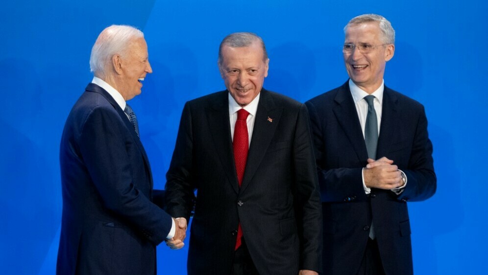 Joe Biden, Jens Stoltenberg i Recep Tayyip Erdogan