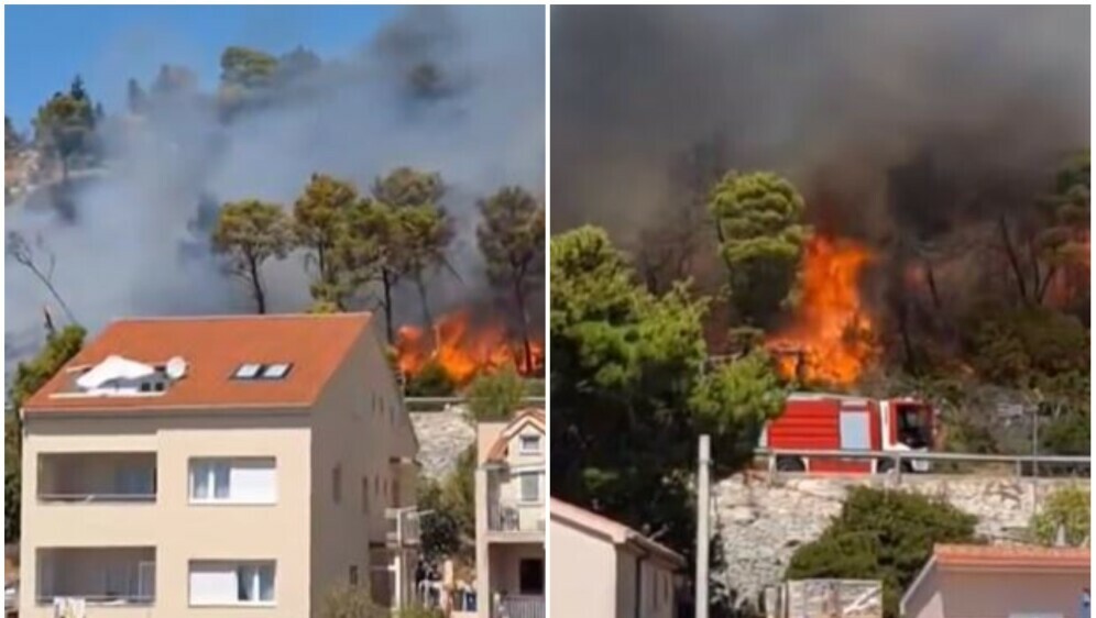 Požar u Šibeniku među kućama