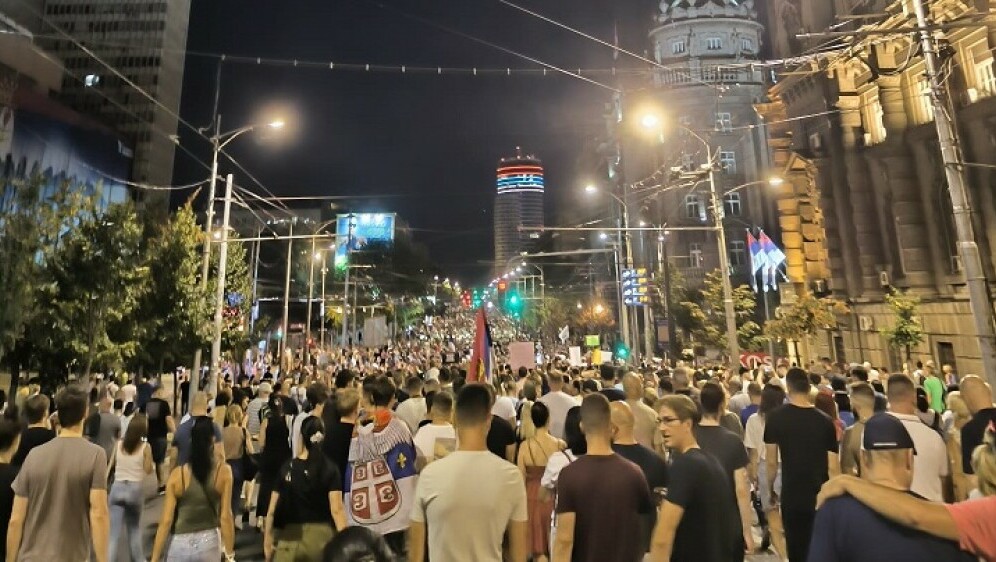 Masovni prosvjed u Beogradu