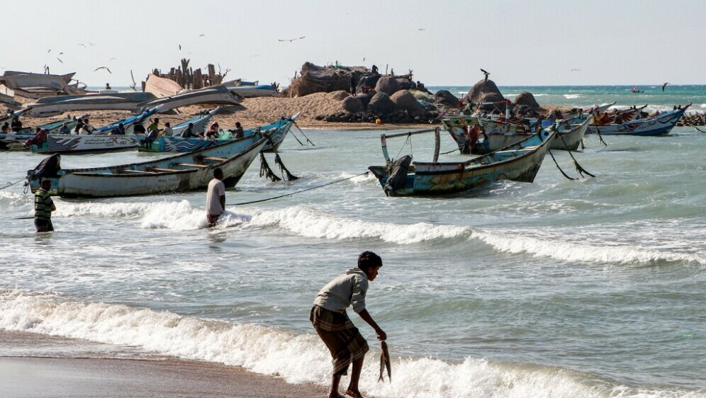 Ribarski brodovi u okrugu Khokha, južni Jemen