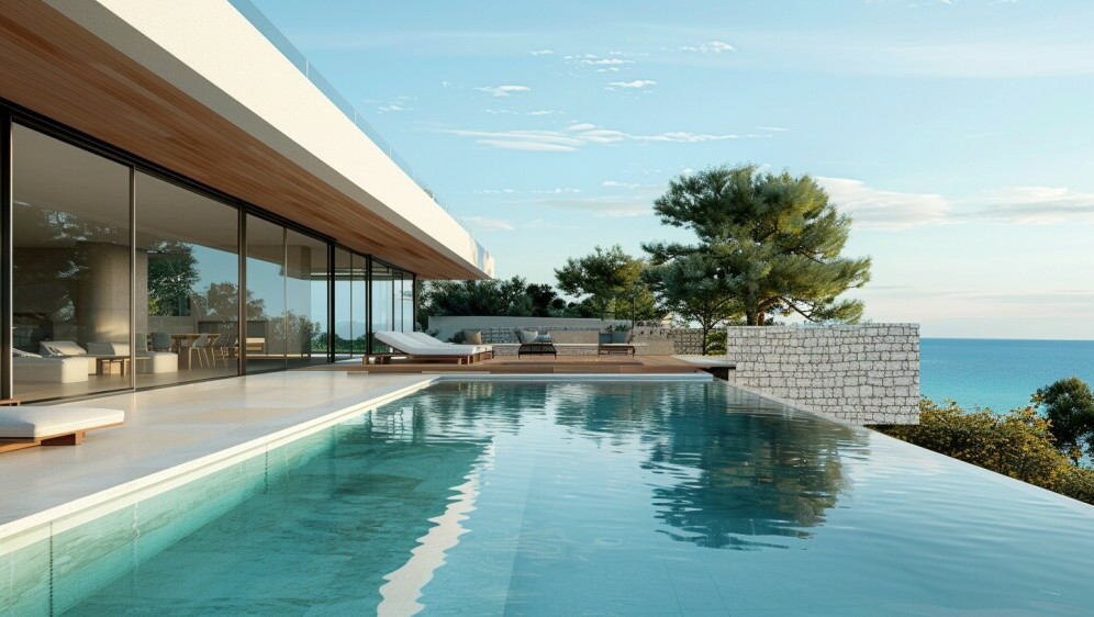 Vila na Jadranu, AI ilustracija