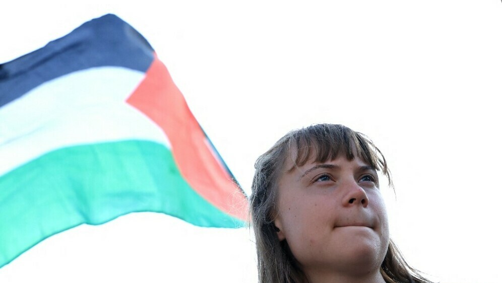 Greta Thunberg i palestinska zastava