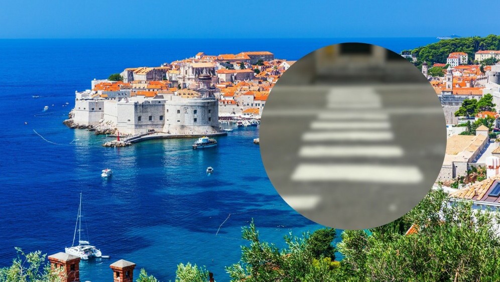 Dubrovnik i nacrtani pješački prijelaz