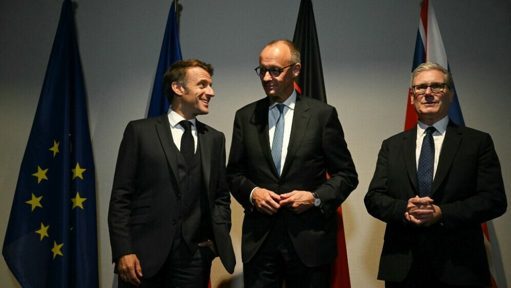 Emanuel Macron, Friedric Merz i Keir Starmer