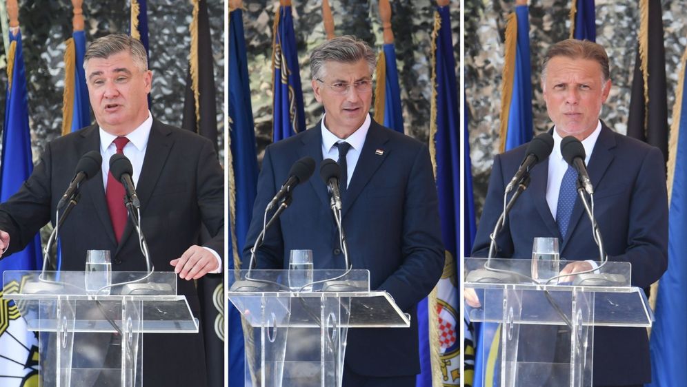 Milanović, Plenković i Jandroković u Kninu