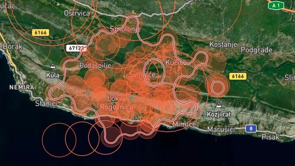 Satelit snimio požar kod Omiša