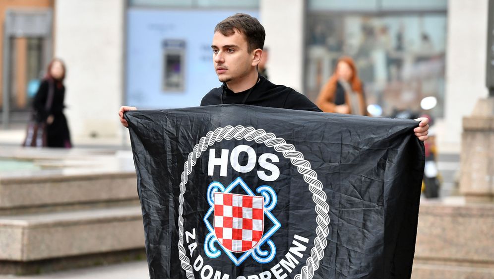 Ronaldo Barišić na prosvjedu