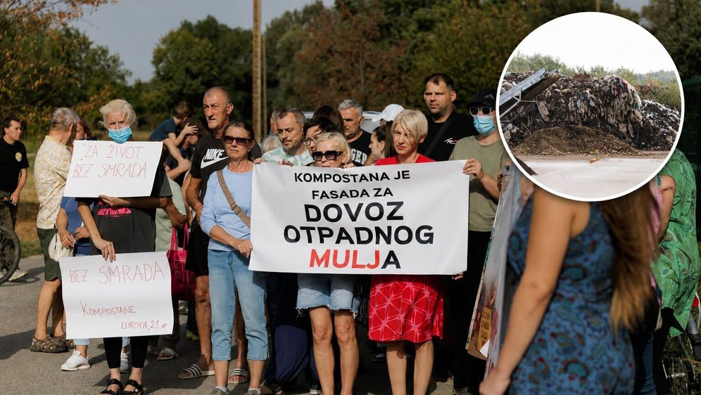 Prosvjed ispred osječke kompostane
