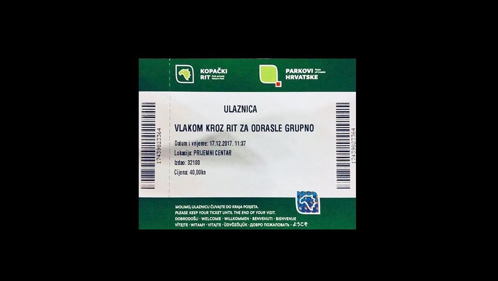 Ulaznica za Kopački rit (Foto: Facebook)