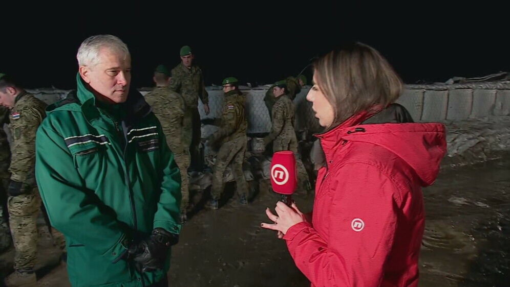 Matea Ćorić, novinarka Nove TV i Zoran Đuroković, generalni direktor Hrvatskih voda