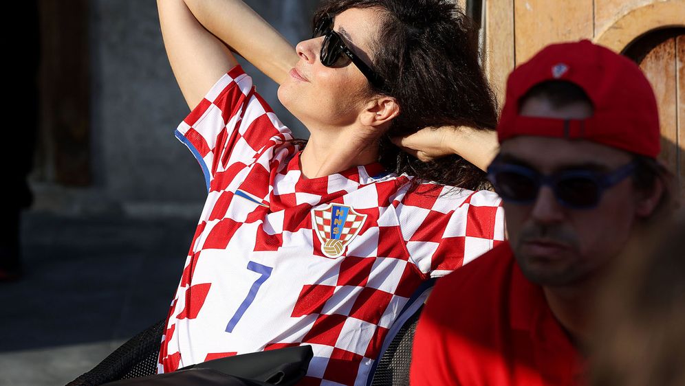 Zrinka Cvitešić na utakmici Hrvatske i Argentine