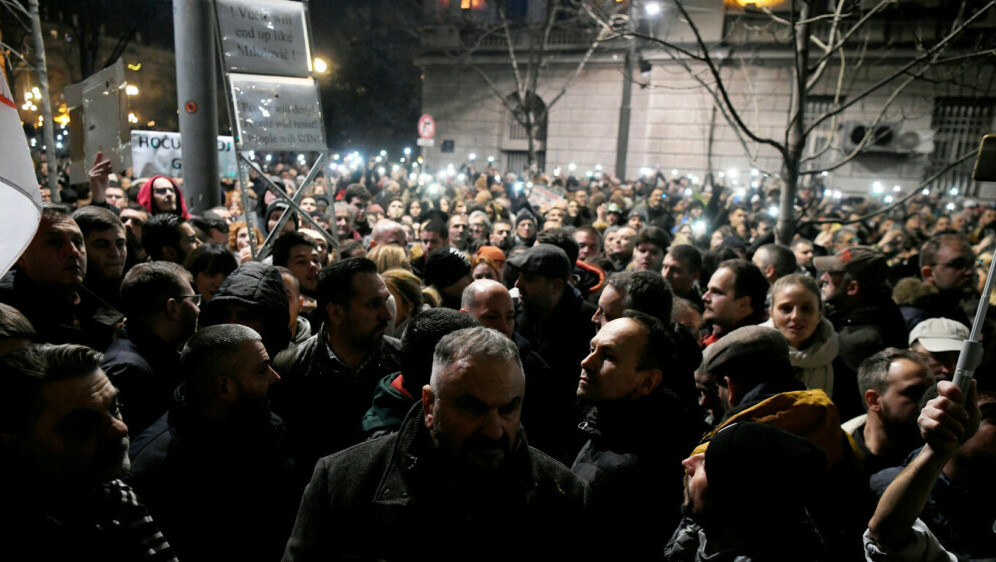 Prosvjed opozicijske koalicije Srbija protiv nasilja