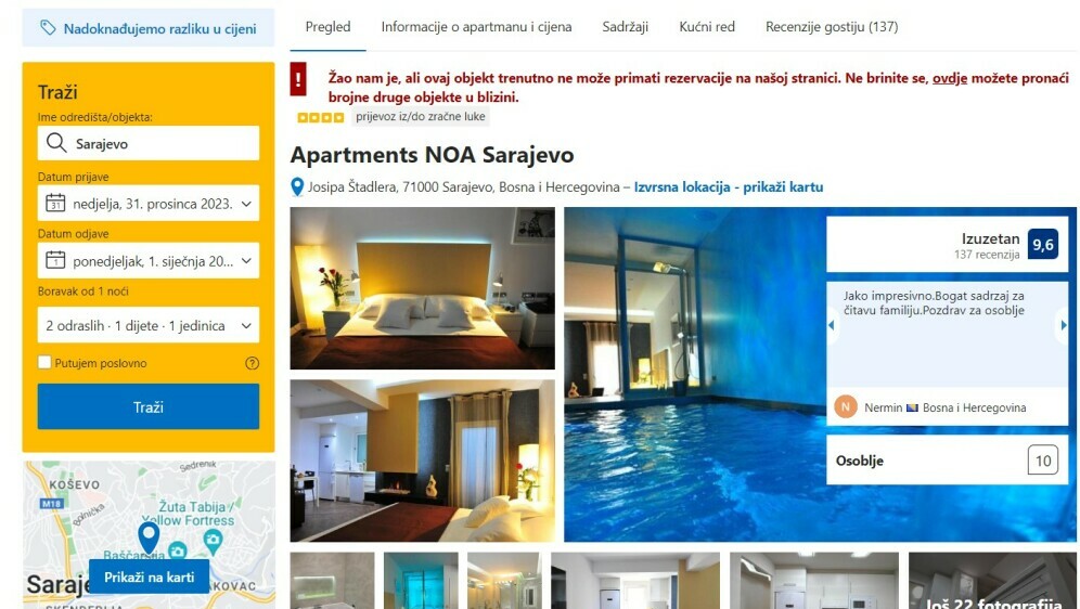 Turisti prevareni za smještaj u Sarajevu