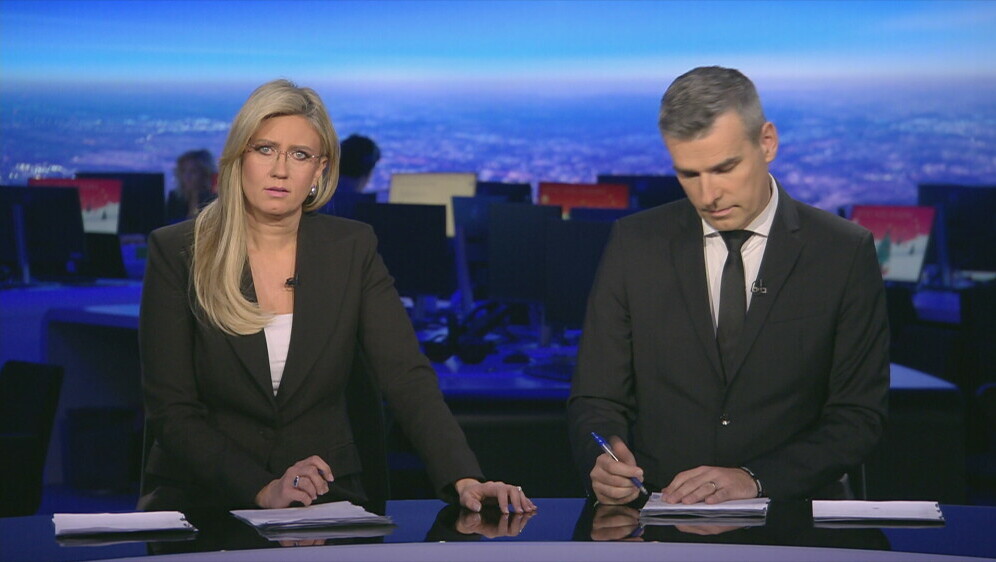 Romina Knežić i Petar Pereža, voditelji Dnevnika Nove TV - 1