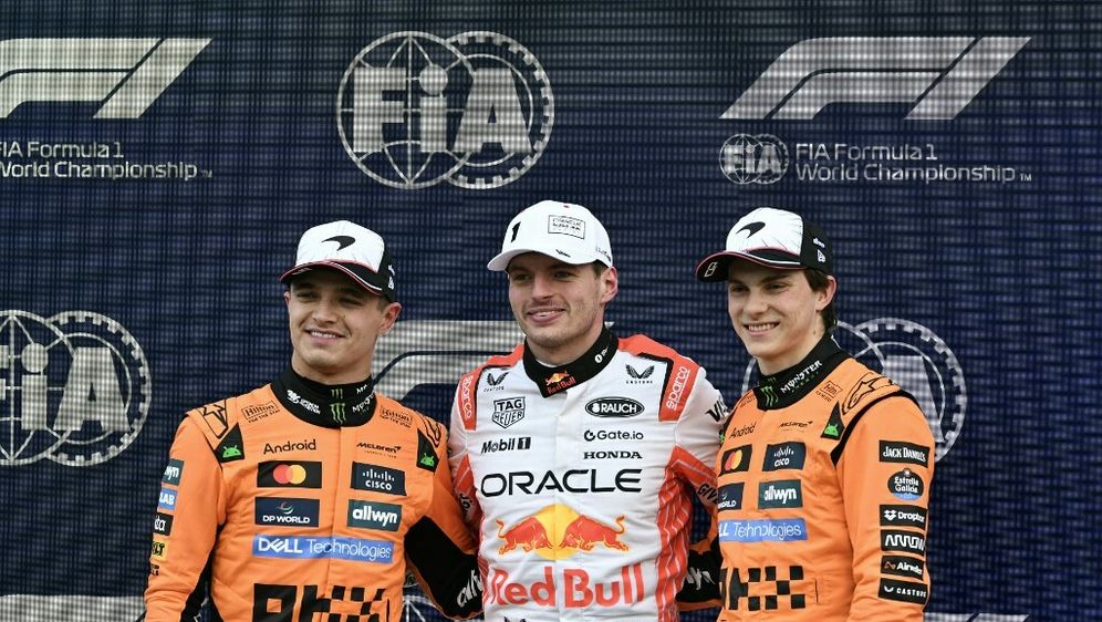 Norris, Verstappen i Piastri