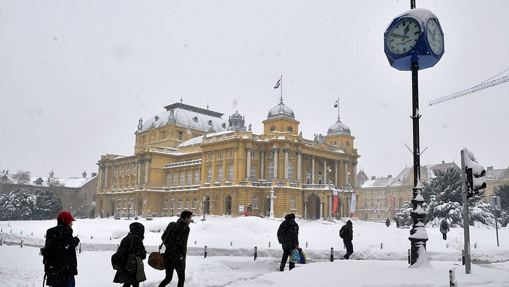 Snijeg u Zagrebu 2012. godine