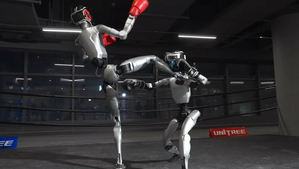 Unitreejevi roboti H2 i G1 u klinču