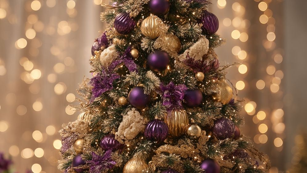 Ljubičasto-zlatni Božić