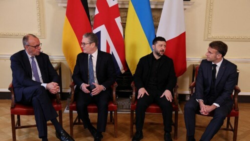 Ukrajinski predsjednik Volodimir Zelenski na sastanku s ključnim čelnicima Europe - 1