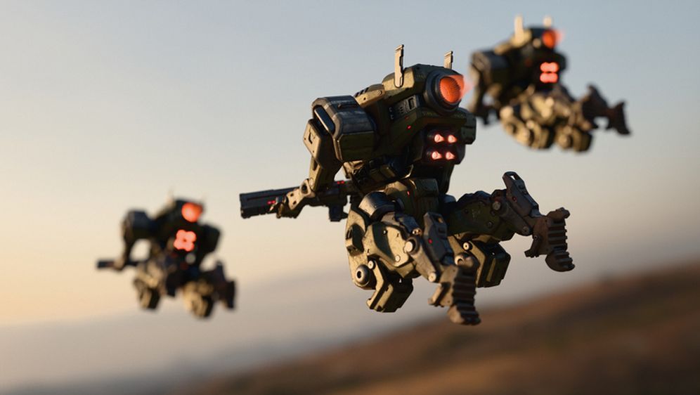 Ilustracija robotskih autonomih vojnika