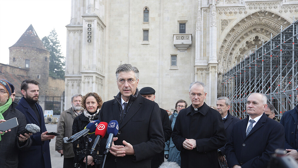 Premijer Andrej Plenković u obilasku zagrebačke katedrale