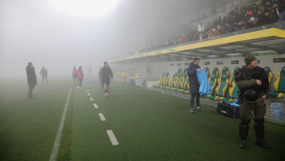 Magla na utakmici Istra - Rijeka