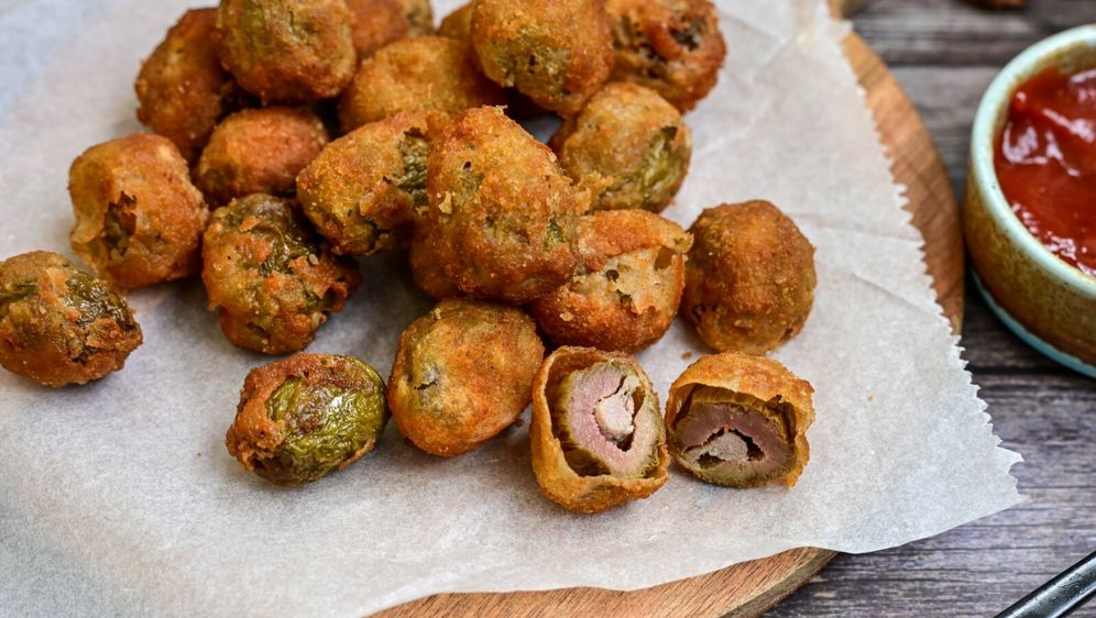 Pohane masline punjene mesnim nadjevom