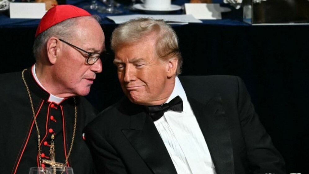 Smijenjeni kardinal Timothy Dolan i Donald Trump