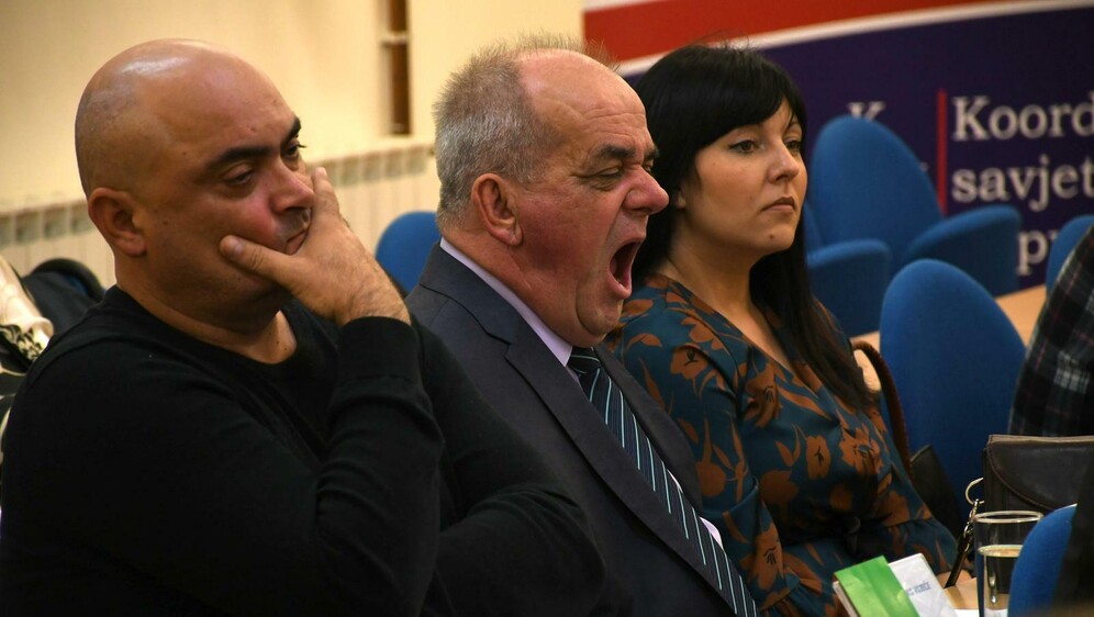 Bruno Zadro (u sredini) na sjednici Gradskog vijeća Bjelovara