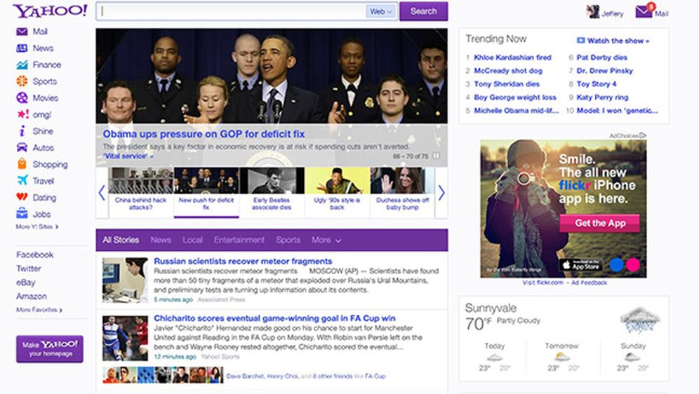 Redizajniran Yahoo