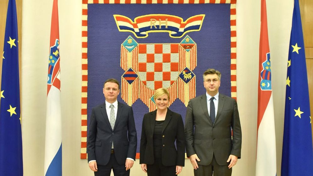 Gordan Jandroković, Kolinda Grabar-Kitarović i Andrej Plenković (Foto: Dnevnik.hr)