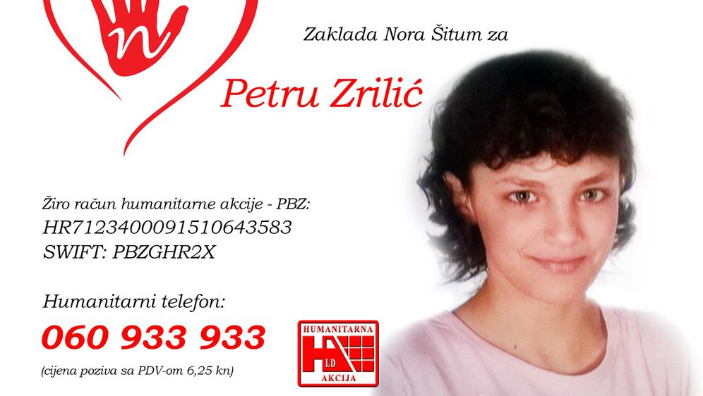 Humanitarna akcija za Petru Zrilić (Foto: Zaklada Nora Šitum)