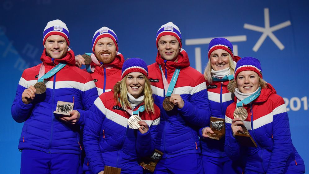 Norvežani s medaljama na ZOI 2018 (Foto: AFP)