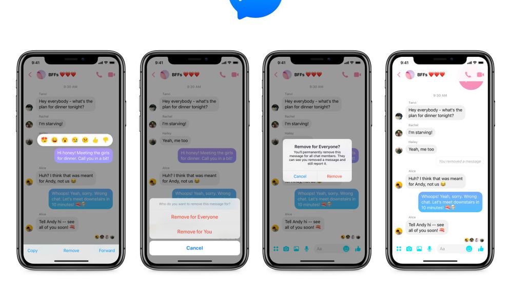 Brisanje poruke na Messengeru (Foto: Facebook)