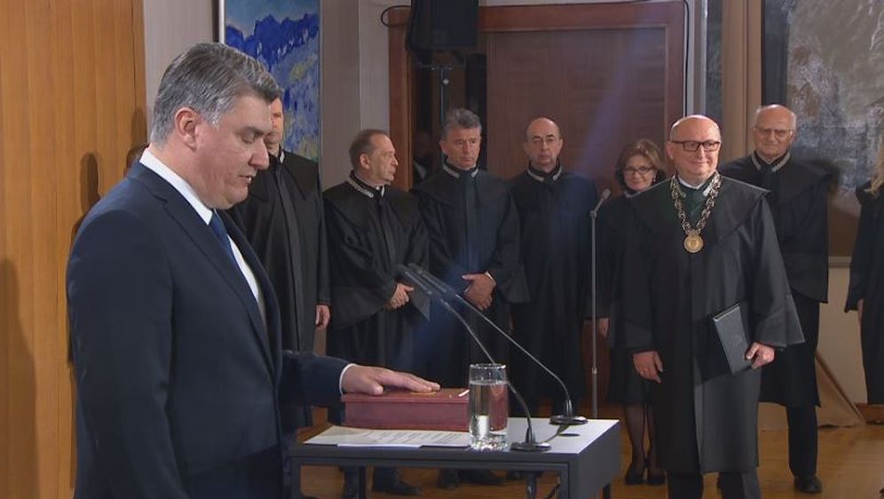 Zoran Milanović i Miroslav Šeparović na predsjedničkoj inauguraciji