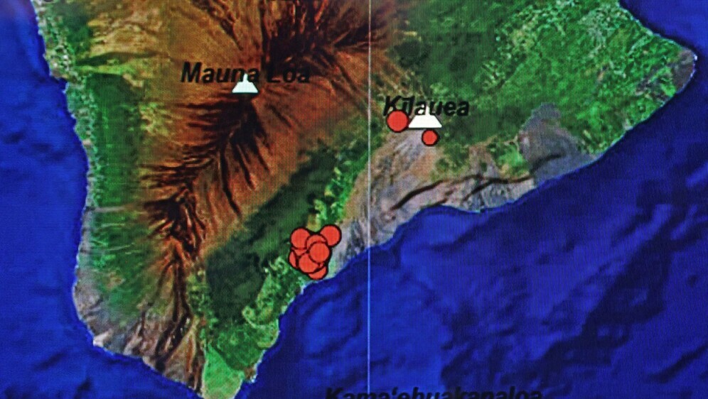 Epicentar potresa na Havajima