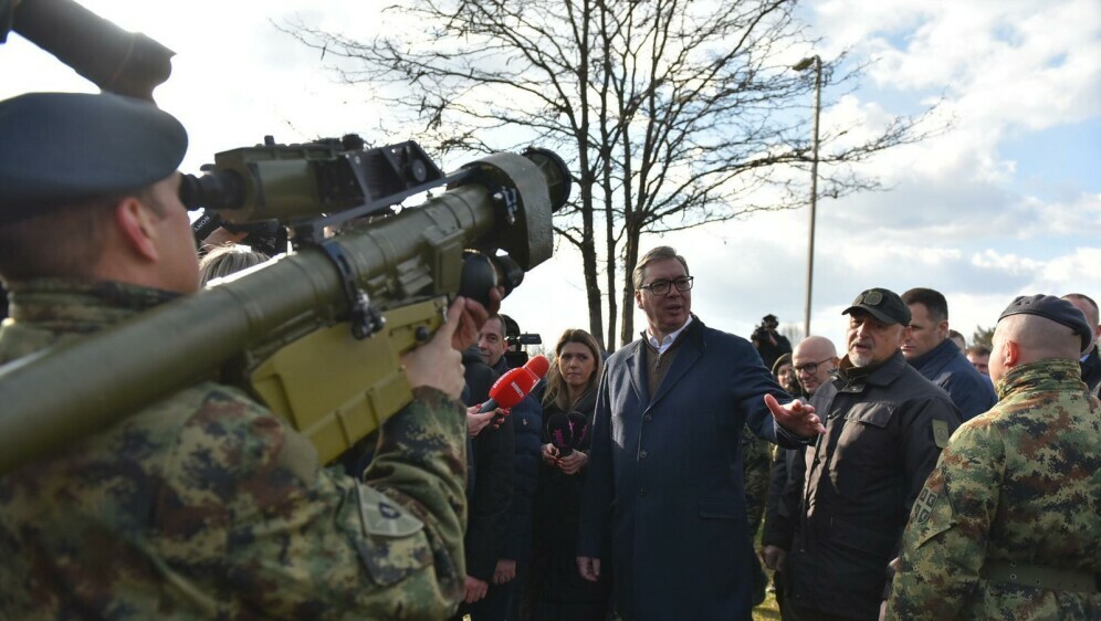 Aleksandar Vučić nazočio je prikazu naoružanja i vojne opreme Vojske Srbije