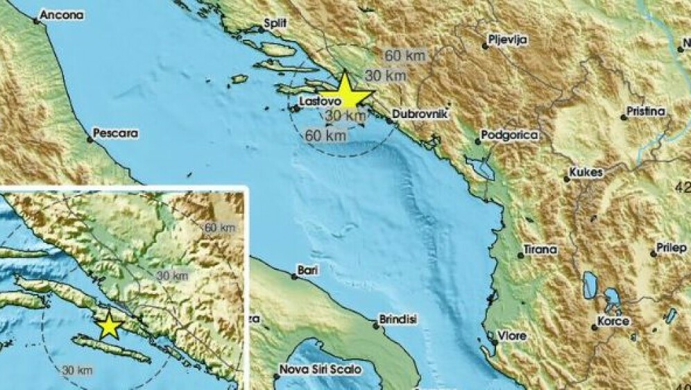 Potres pogodio jug Hrvatske