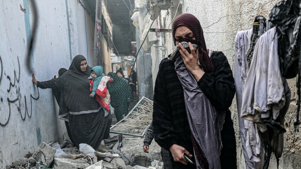 Palestinske žene i djeca u južnom gradu Rafahu
