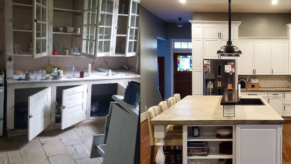 Kuhinja prije i poslije renovacije