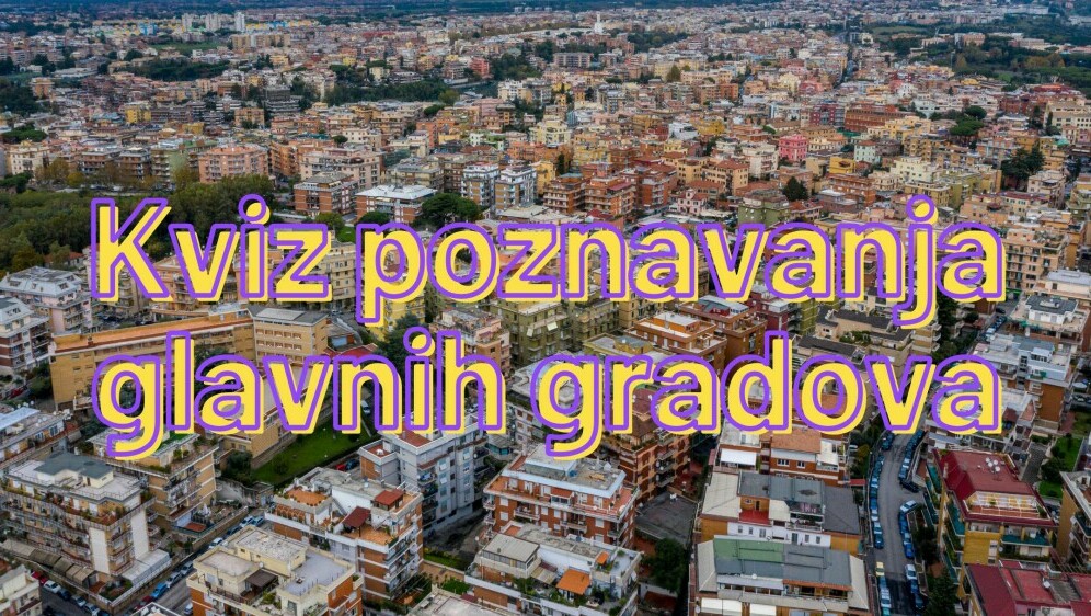 Slika urbanog područja uz naslov kviza