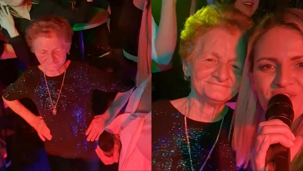 Baka Milica na proslavi rođendana s pjevačicom benda