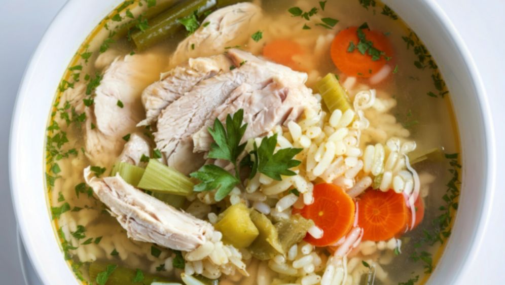 Pileća juha s rižom