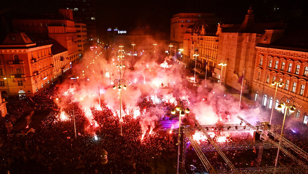 Doček rukometaša na Trgu bana Jelačića