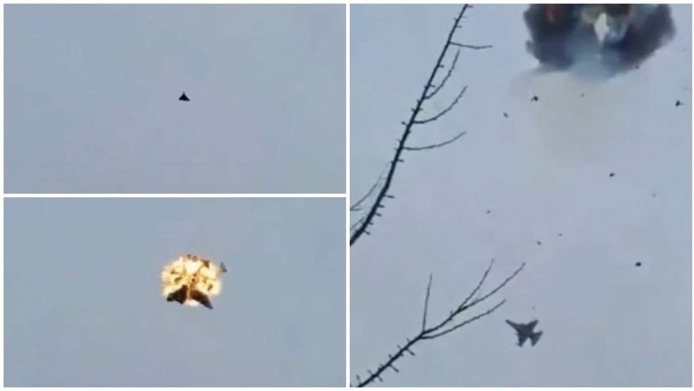 Ukrajinski F-16 ruši ruski dron Geran-2