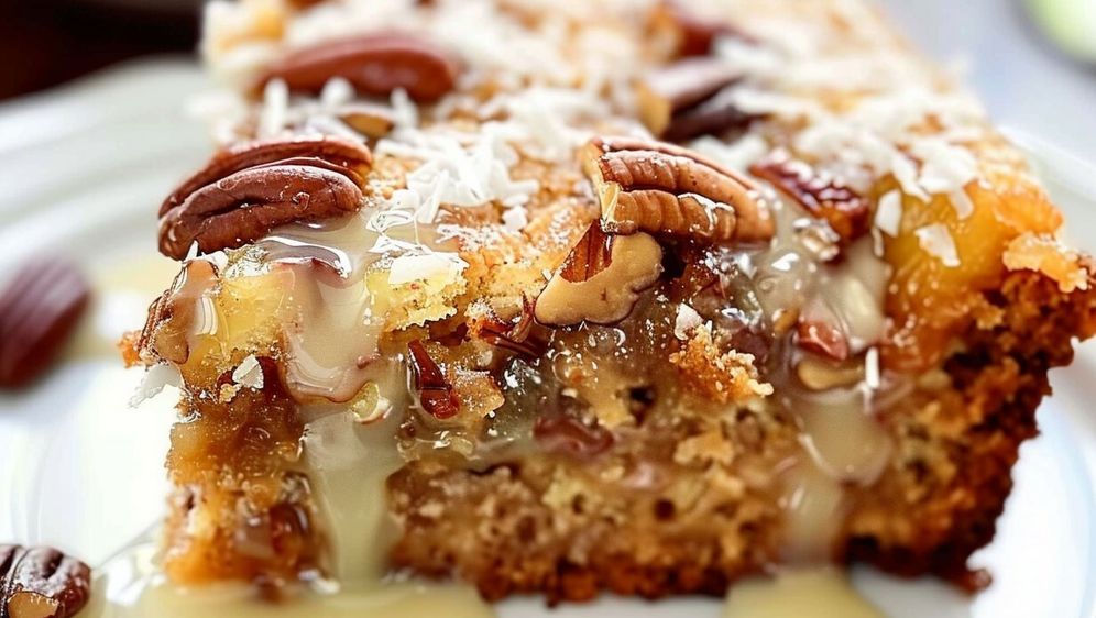 Sočan kolač s ananasom, kokosom i pekan orasima