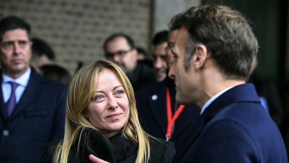 Emmanuel Macron i Giorgia Meloni