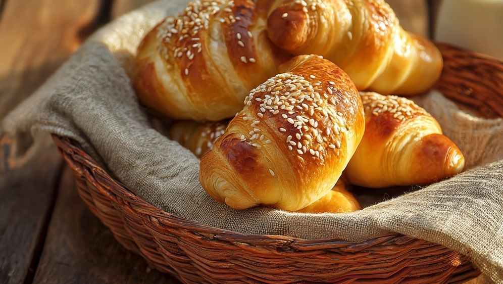 Posne kiflice s bijelim vinom